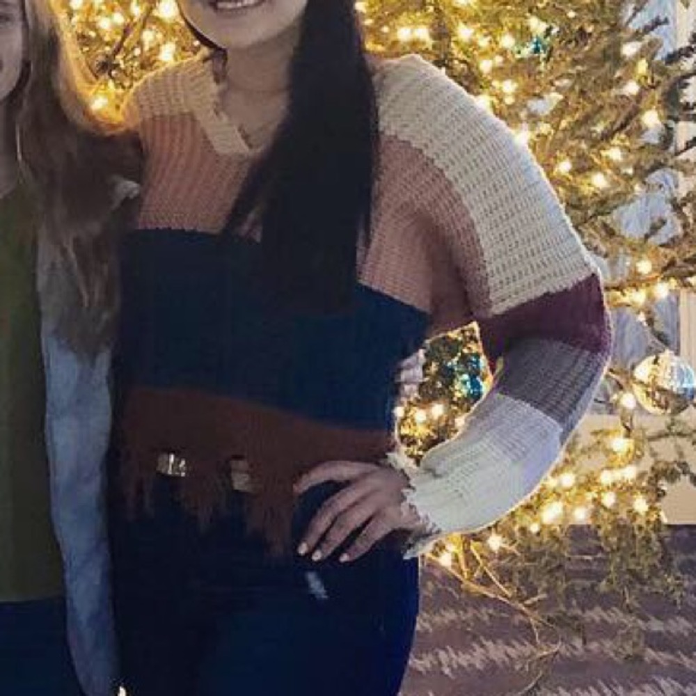 Color block sweater